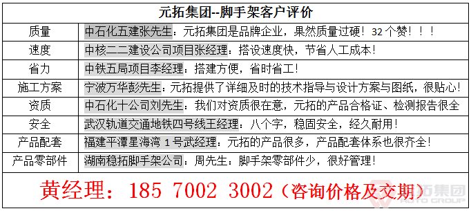 腳手架種類大全，2016版本